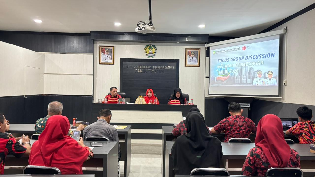 FGD Kajian Kelitbangan 2026 Dorong Penyusunan Kebijakan Berbasis Riset di Gowa
