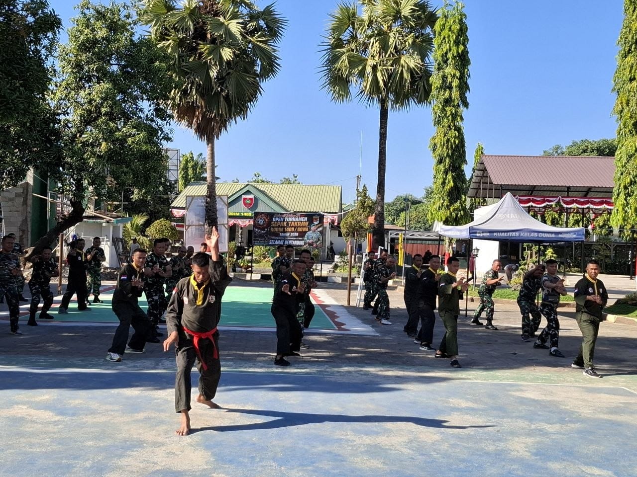 Asah Kemampuan Tempur dan Fisik Prajurit, Kodim 1409/Gowa Gelar Latihan Pencak Silat Militer