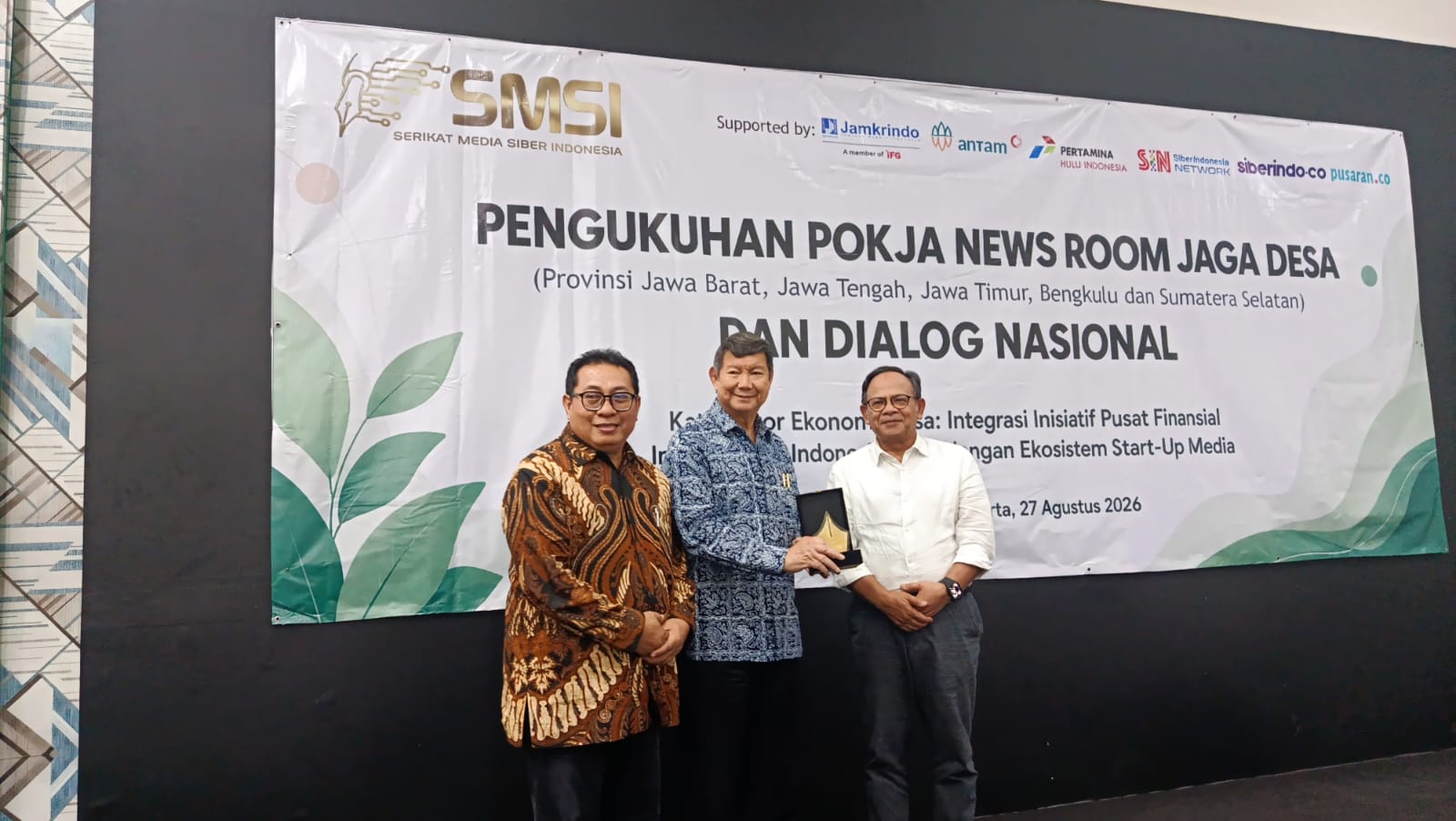 Pengukuhan Pokja Newsroom Jaga Desa Hasyim S Djoyohadikuwumo :  Saya Datang di sini karena Percaya